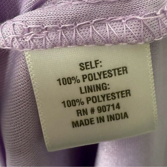 NWT MSK lilac colored sleeveless ruffle dress button front size large - Picture 8 of 8